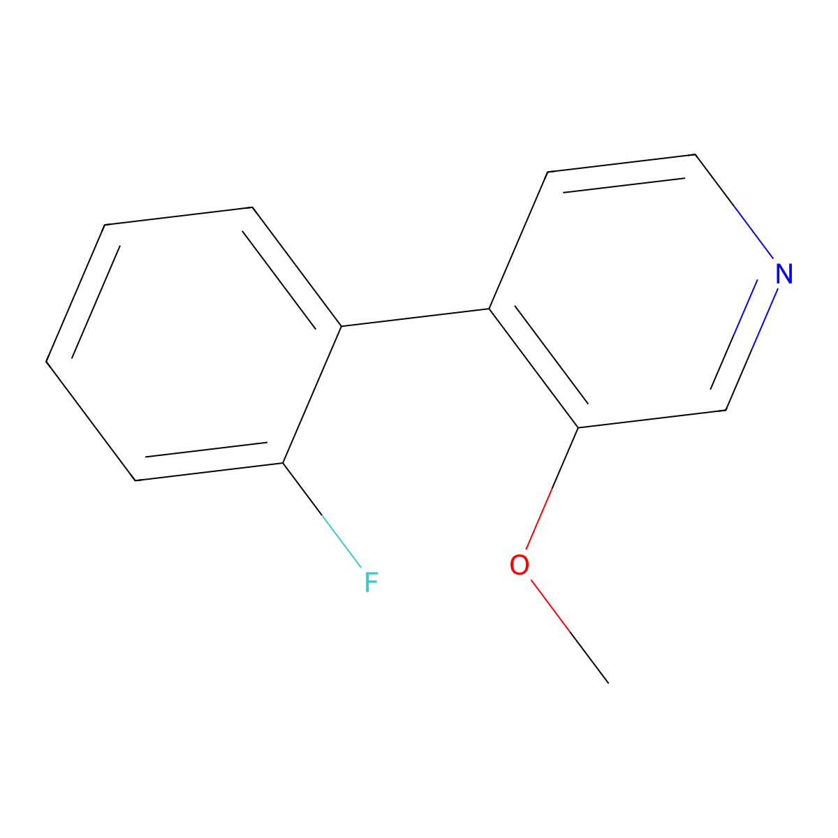 4-(2-Fluorophenyl)-3-methoxypyridine molecular structure, CAS 1214331-60-8