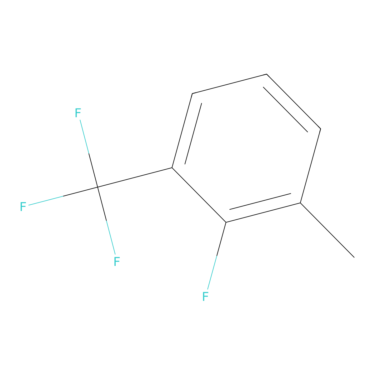 2-Fluoro-1-methyl-3-(trifluoromethyl)benzene molecular structure, CAS 1214331-63-1