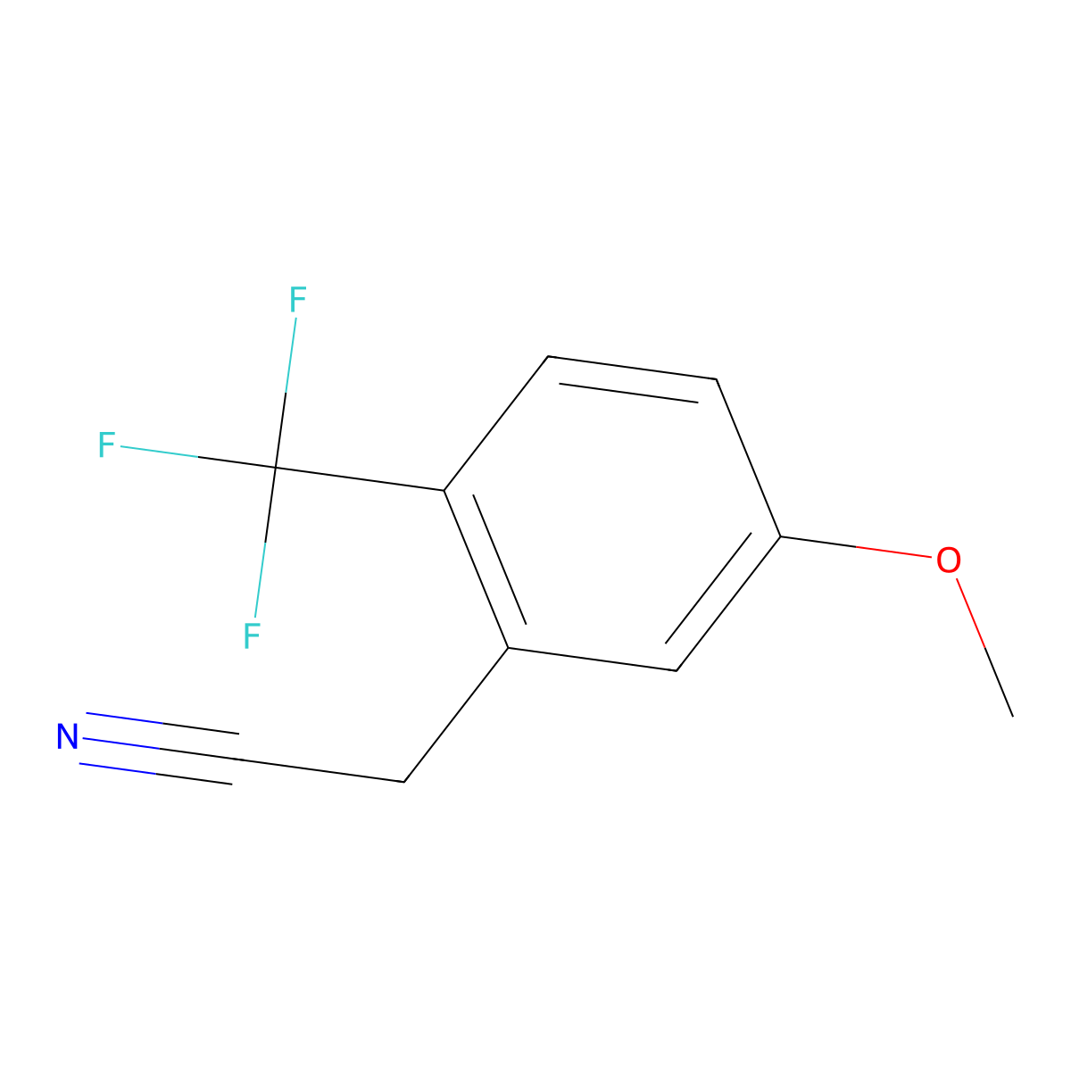 2-[5-Methoxy-2-(trifluoromethyl)phenyl]acetonitrile molecular structure, CAS 1214331-69-7
