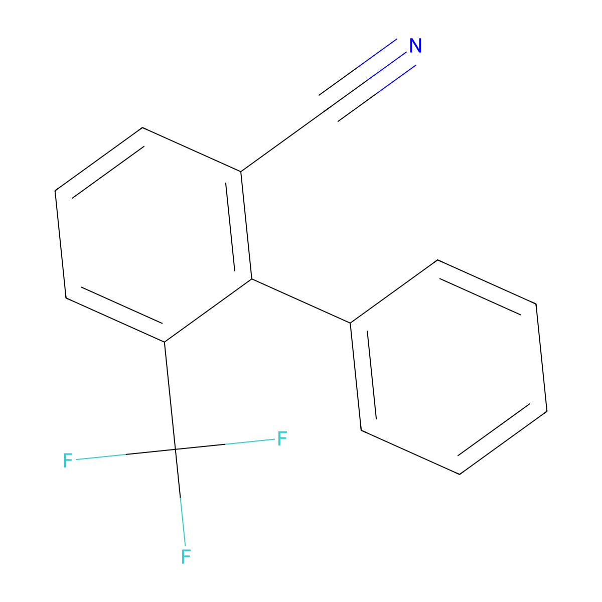 2-Phenyl-3-(trifluoromethyl)benzonitrile molecular structure, CAS 1214331-76-6