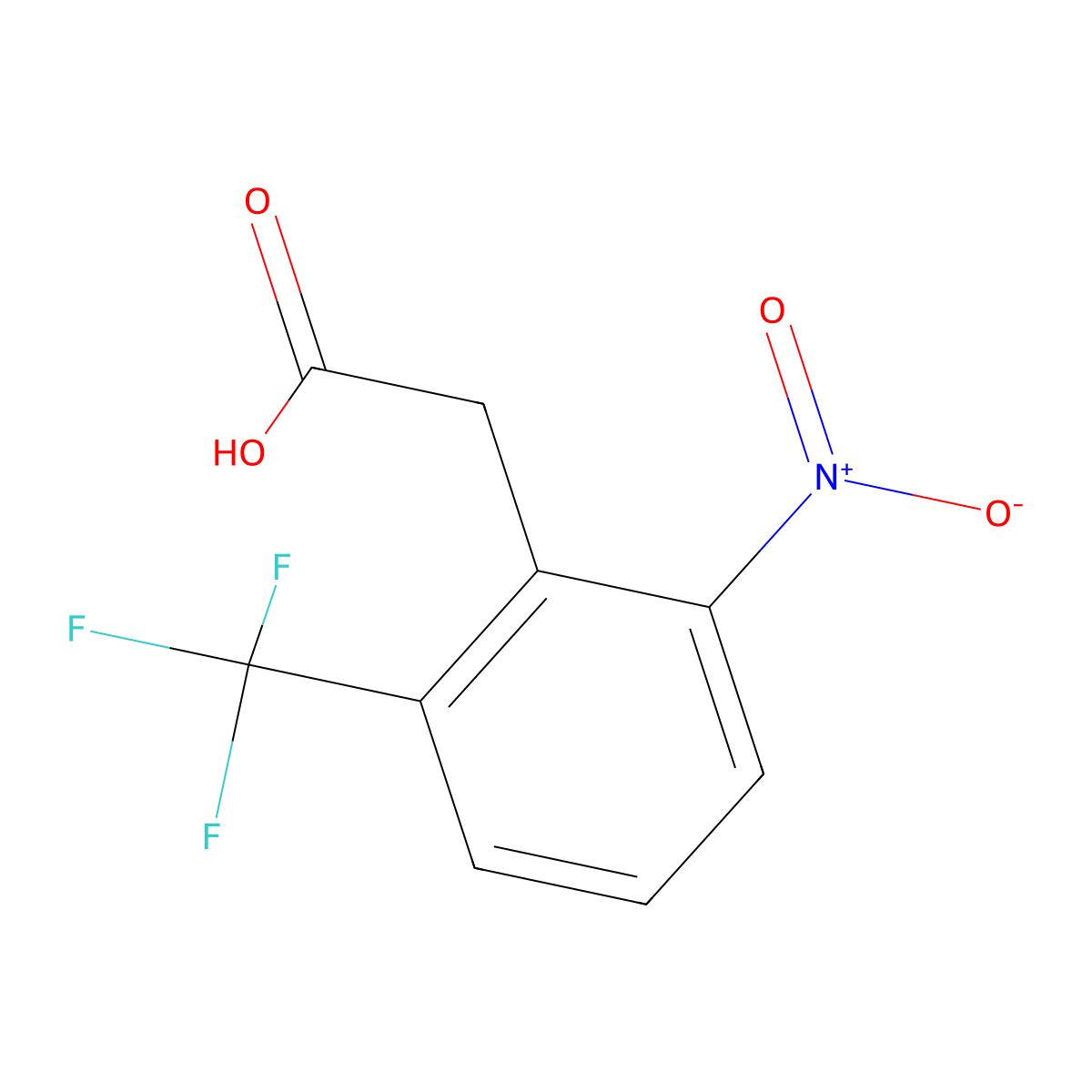 2-Nitro-6-(trifluoromethyl)phenylacetic acid molecular structure, CAS 1214331-77-7