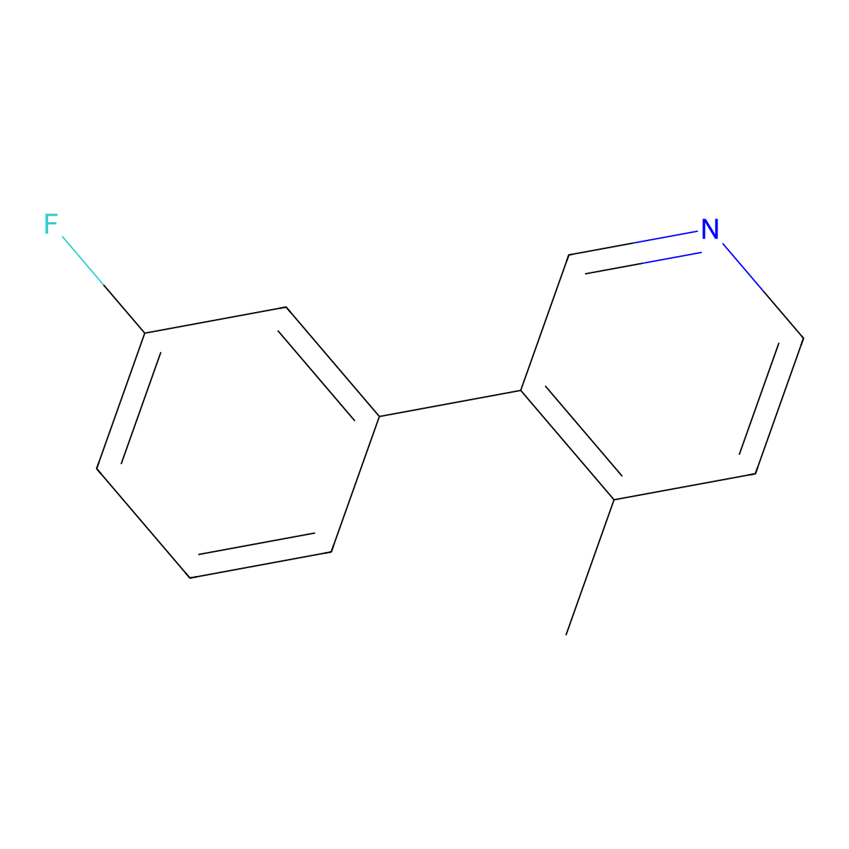 3-(3-Fluorophenyl)-4-methylpyridine molecular structure, CAS 1214331-81-3