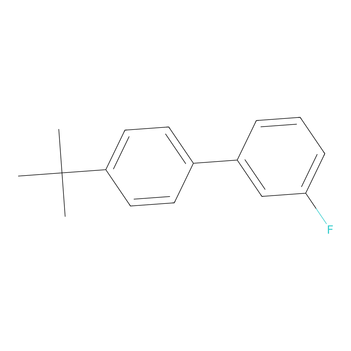 4'-(1,1-Dimethylethyl)-3-fluoro-1,1'-biphenyl molecular structure, CAS 1214331-85-7