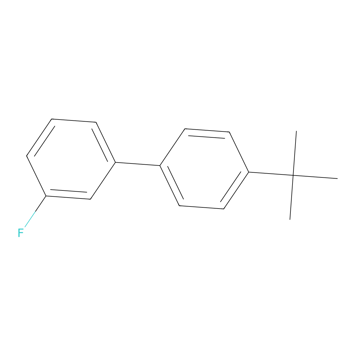 4'-(1,1-Dimethylethyl)-3-fluoro-1,1'-biphenyl molecular structure, CAS 1214331-85-7