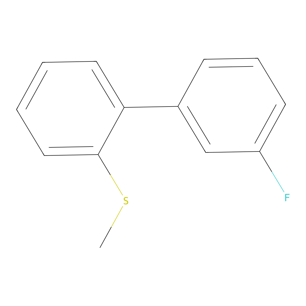 1-Fluoro-3-(2-methylsulfanylphenyl)benzene molecular structure, CAS 1214331-87-9