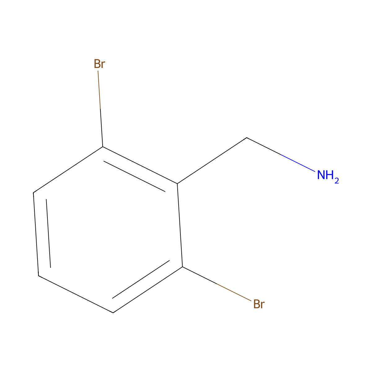 (2,6-Dibromophenyl)methanamine molecular structure, CAS 1214332-14-5