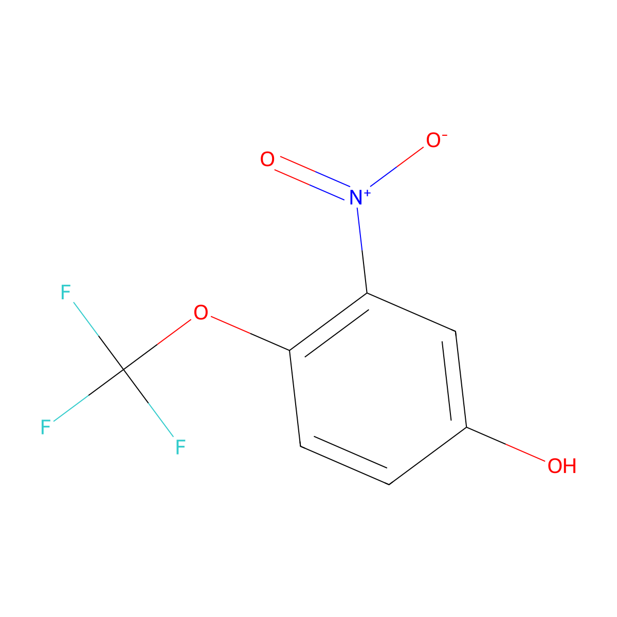 3-Nitro-4-(trifluoromethoxy)phenol molecular structure, CAS 1214332-23-6