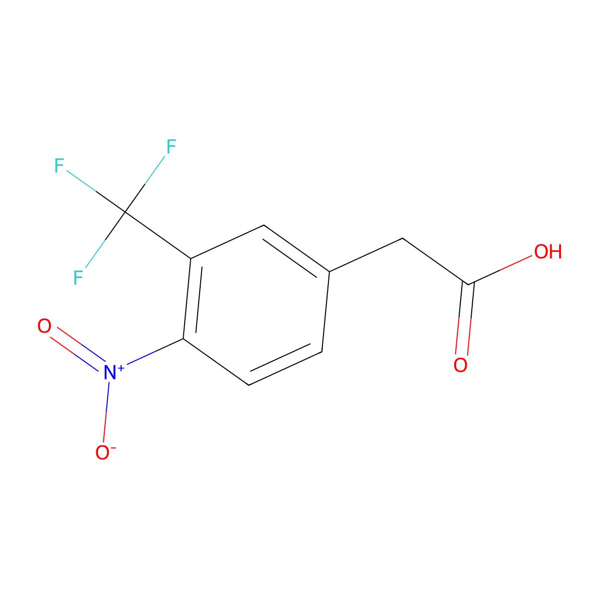 [4-Nitro-3-(trifluoromethyl)phenyl]acetic acid molecular structure, CAS 1214332-25-8