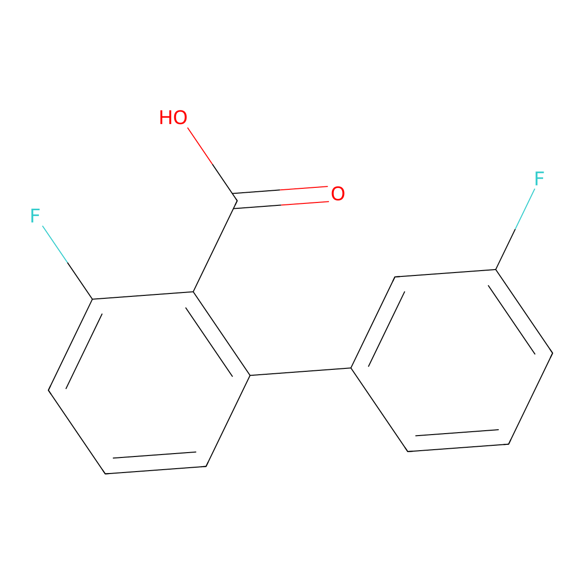 2-(3-Fluorophenyl)-6-fluorobenzoic acid molecular structure, CAS 1214332-30-5