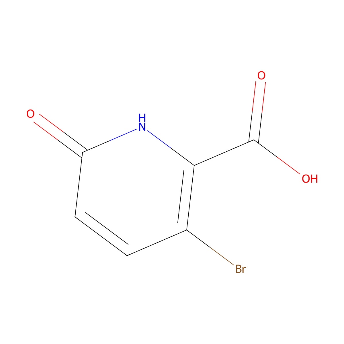 3-Bromo-6-hydroxypicolinic acid molecular structure, CAS 1214332-33-8