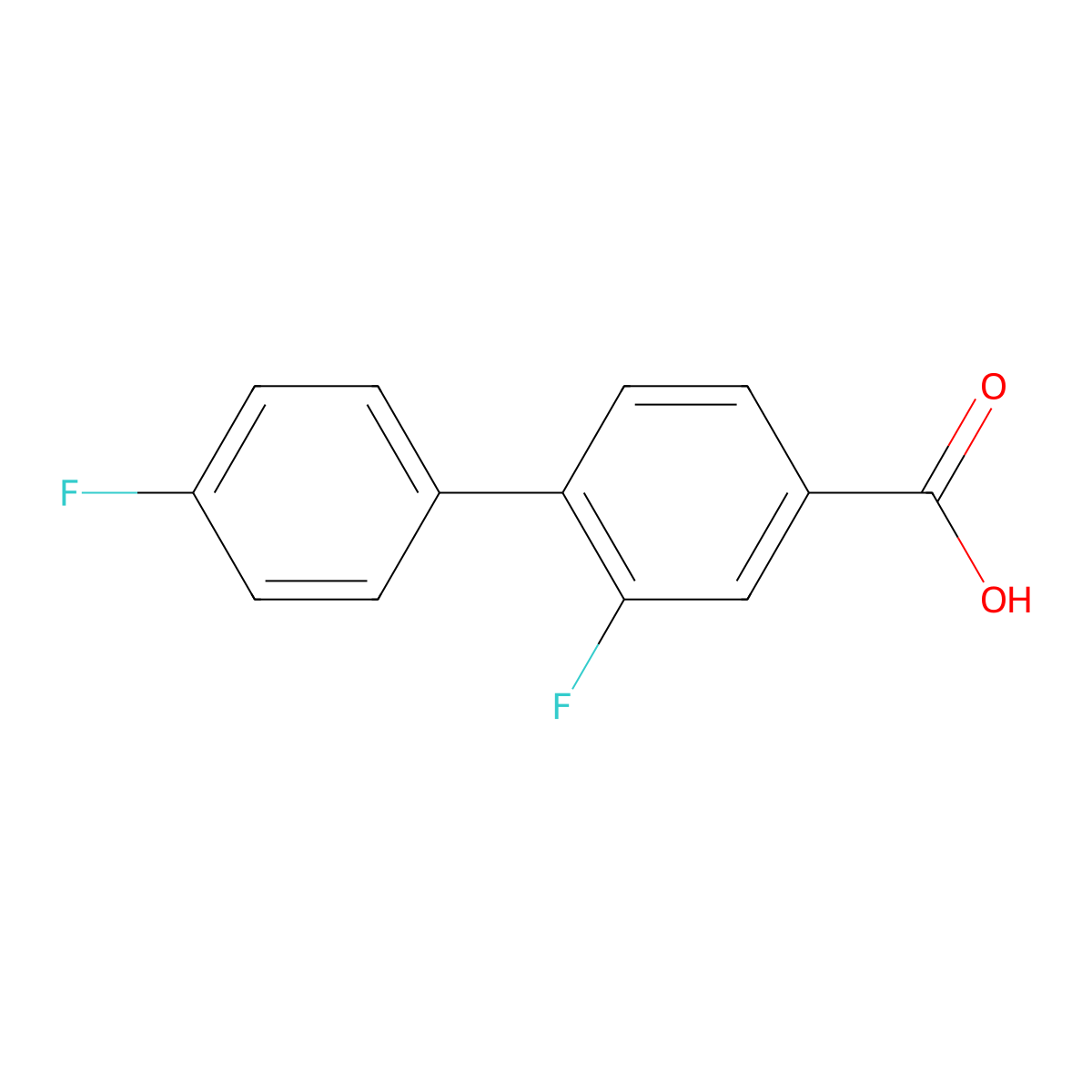 2,4'-Difluoro-[1,1'-biphenyl]-4-carboxylic acid molecular structure, CAS 1214332-34-9