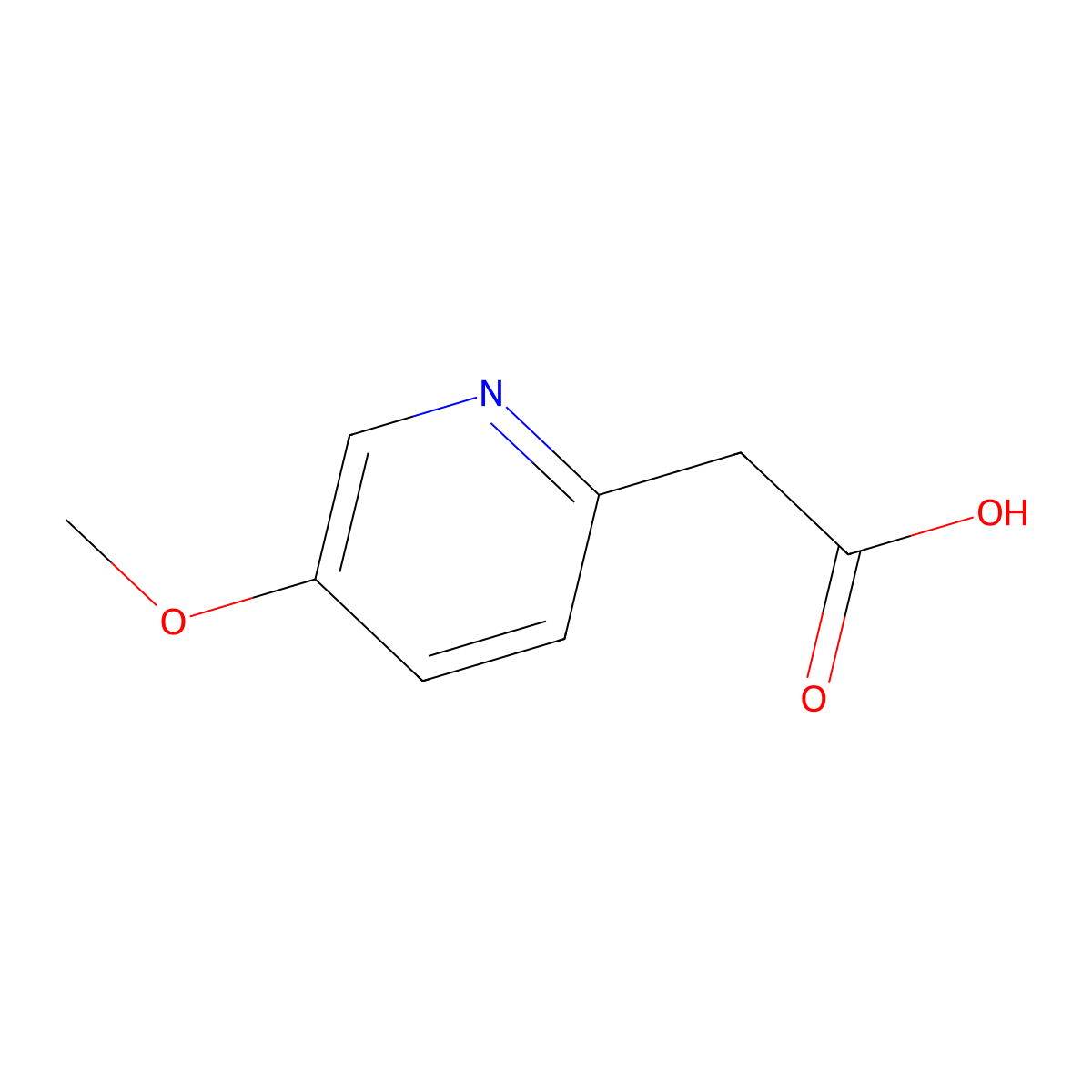 2-(5-Methoxypyridin-2-yl)acetic acid molecular structure, CAS 1214332-39-4
