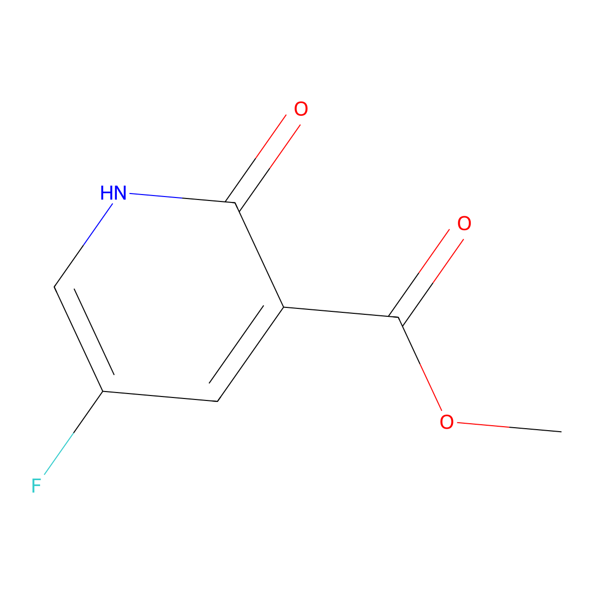 Methyl 5-fluoro-2-oxo-1,2-dihydropyridine-3-carboxylate molecular structure, CAS 1214332-43-0