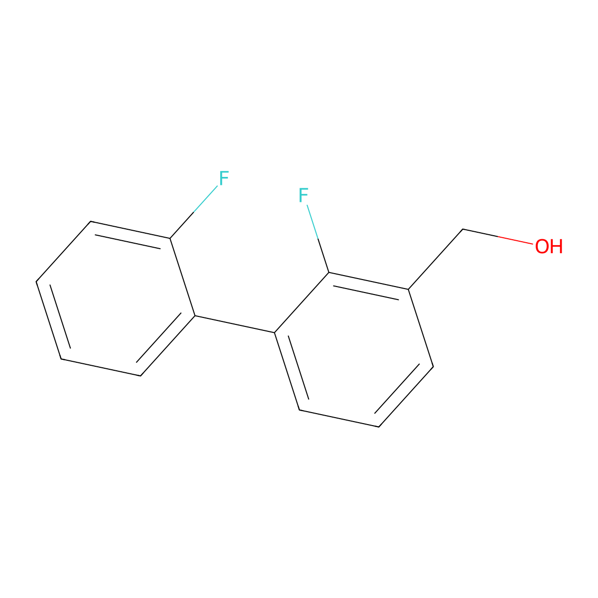 (2',2-Difluorobiphenyl-3-yl)methanol molecular structure, CAS 1214332-50-9