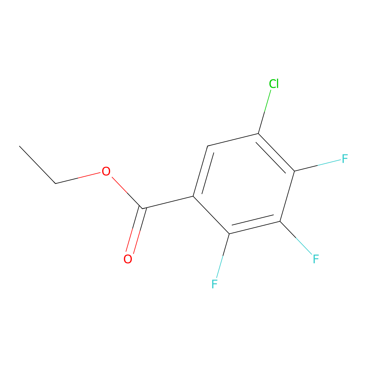 Ethyl 5-chloro-2,3,4-trifluorobenzoate molecular structure, CAS 1214332-51-0