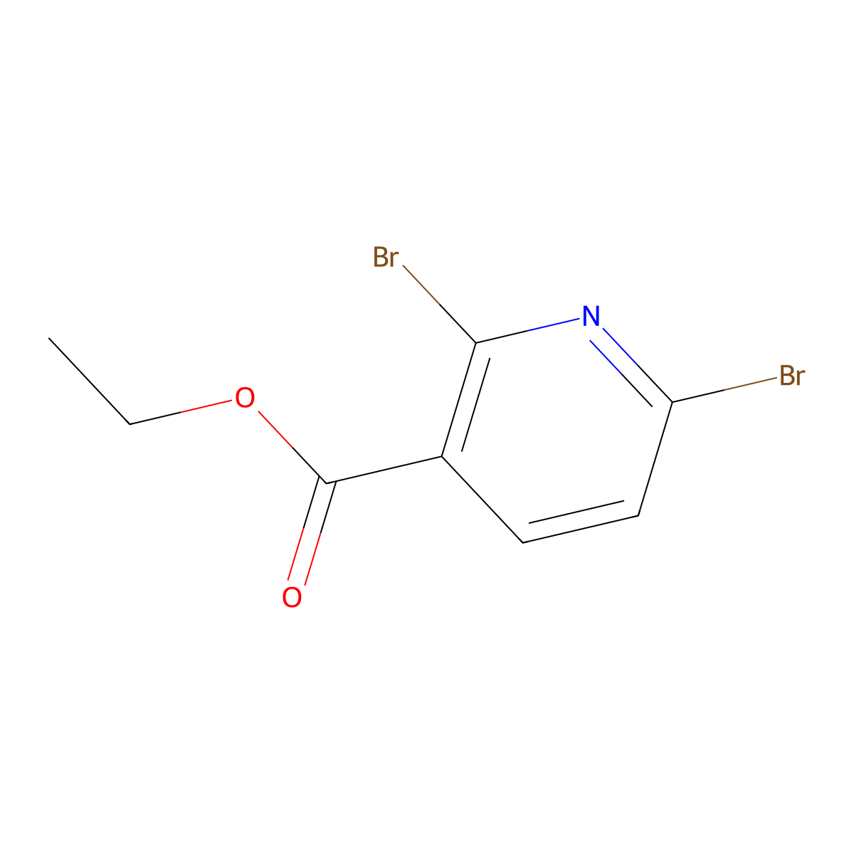 Ethyl 2,6-dibromonicotinate molecular structure, CAS 1214332-54-3