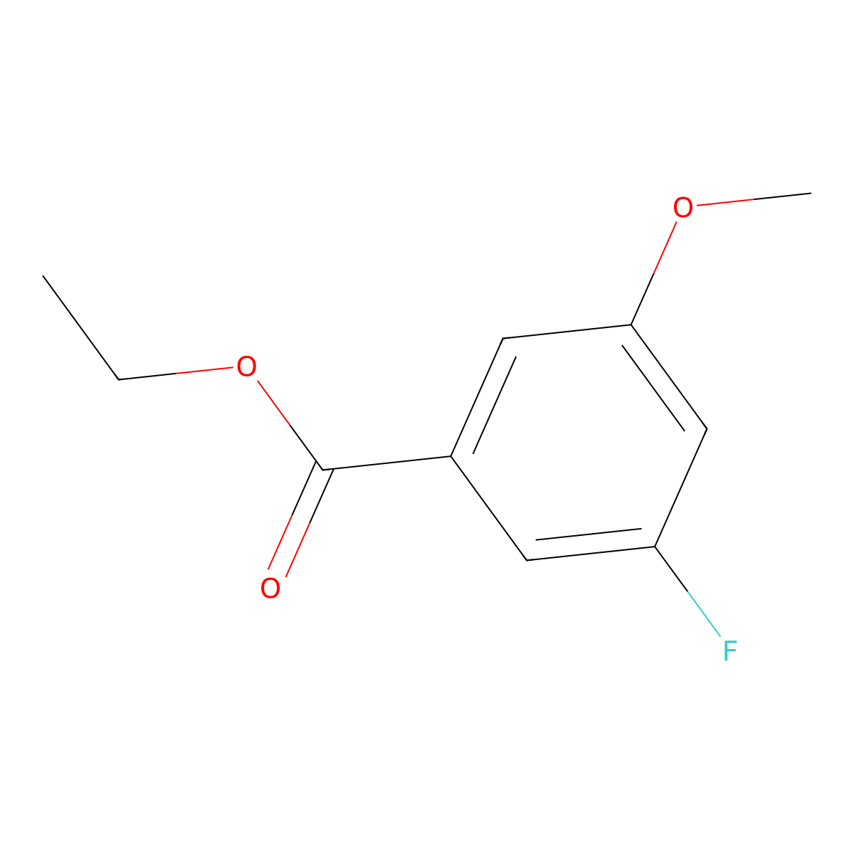 Ethyl 3-fluoro-5-methoxybenzoate molecular structure, CAS 1214332-62-3