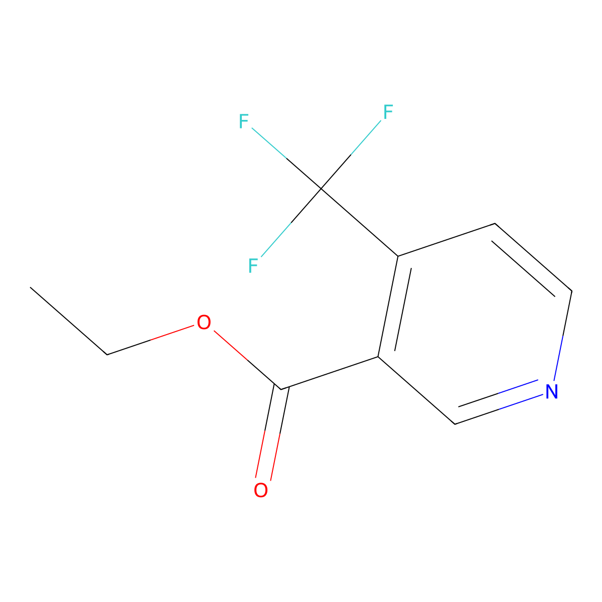 Ethyl 4-(trifluoromethyl)nicotinate molecular structure, CAS 1214332-65-6
