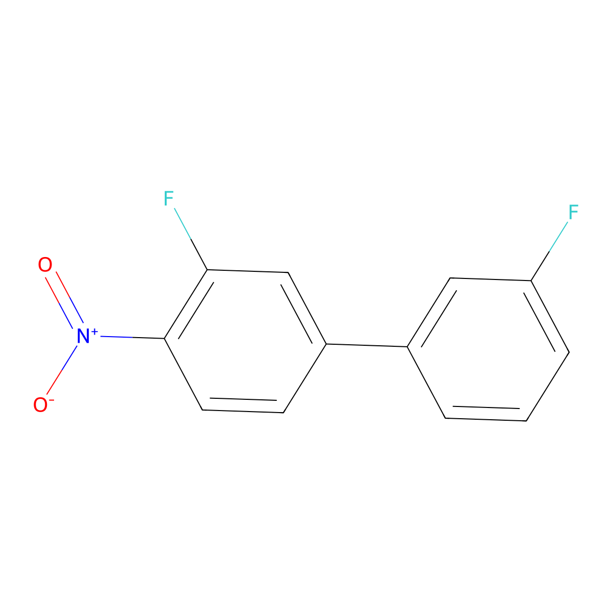 2-Fluoro-4-(3-fluorophenyl)-1-nitrobenzene molecular structure, CAS 1214332-74-7