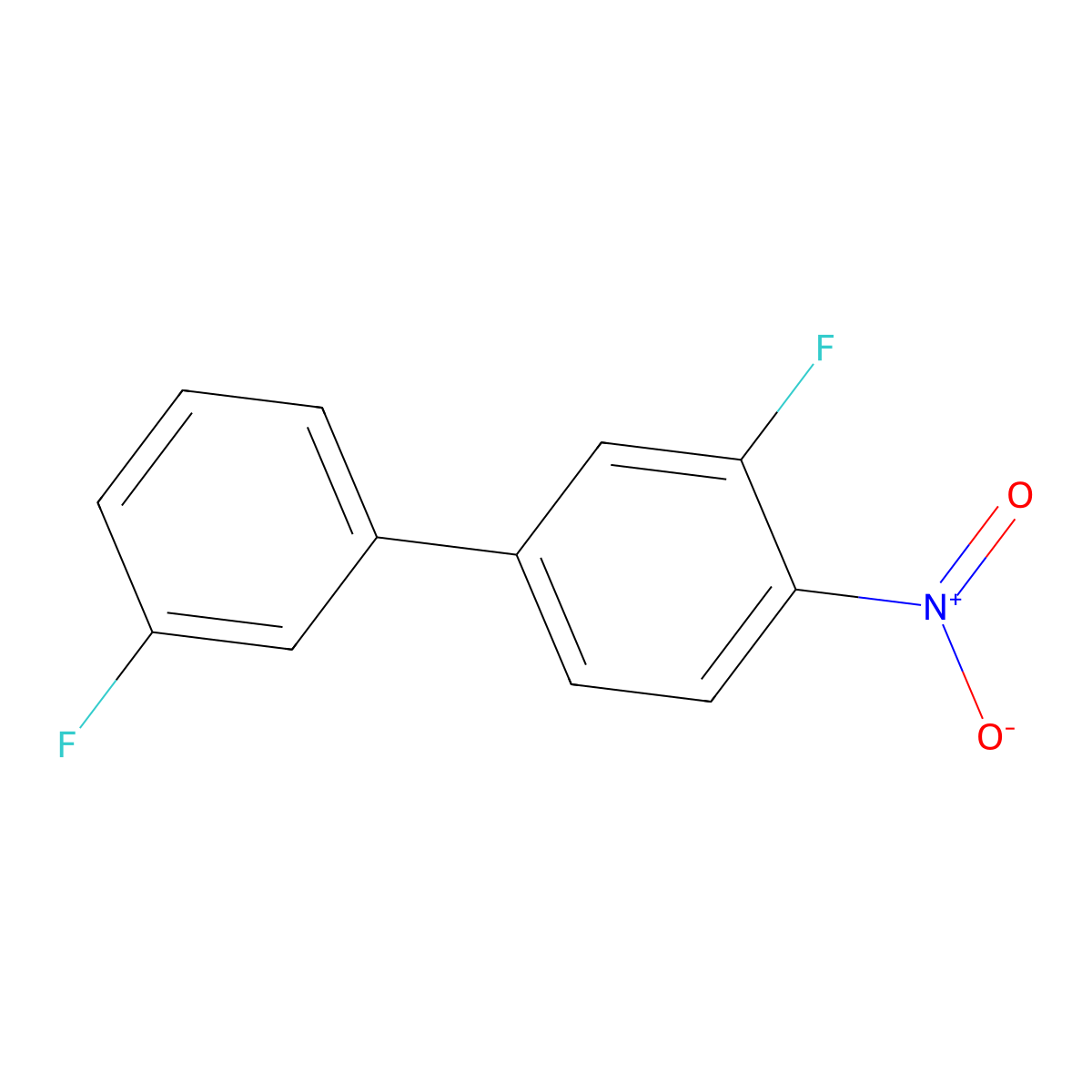 2-Fluoro-4-(3-fluorophenyl)-1-nitrobenzene molecular structure, CAS 1214332-74-7
