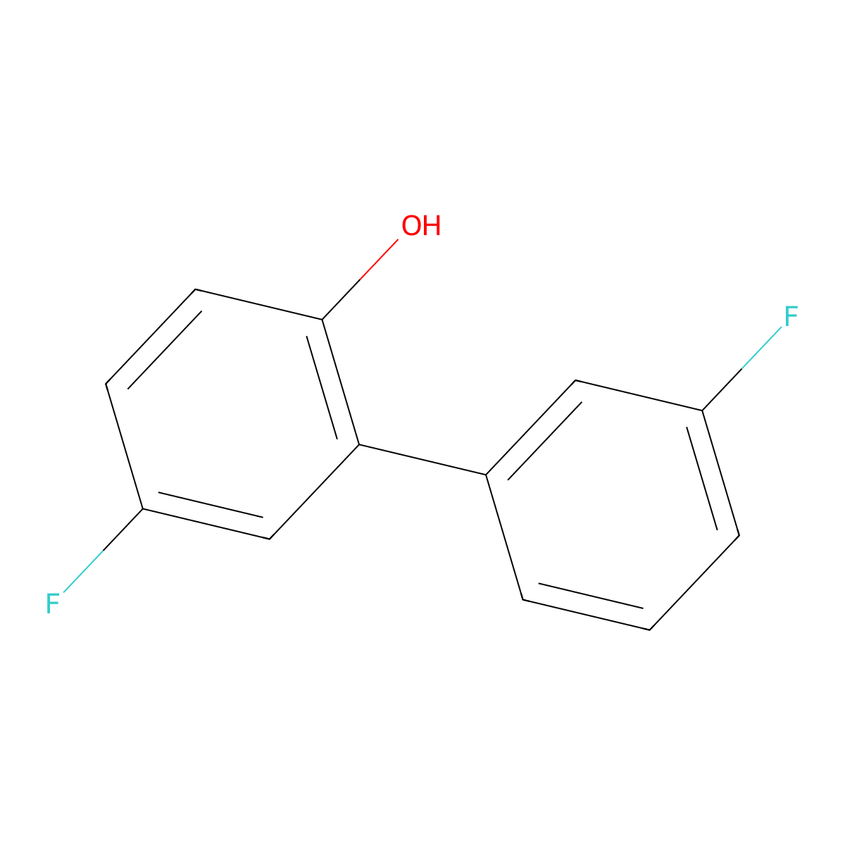 4-Fluoro-2-(3-fluorophenyl)phenol molecular structure, CAS 1214332-77-0