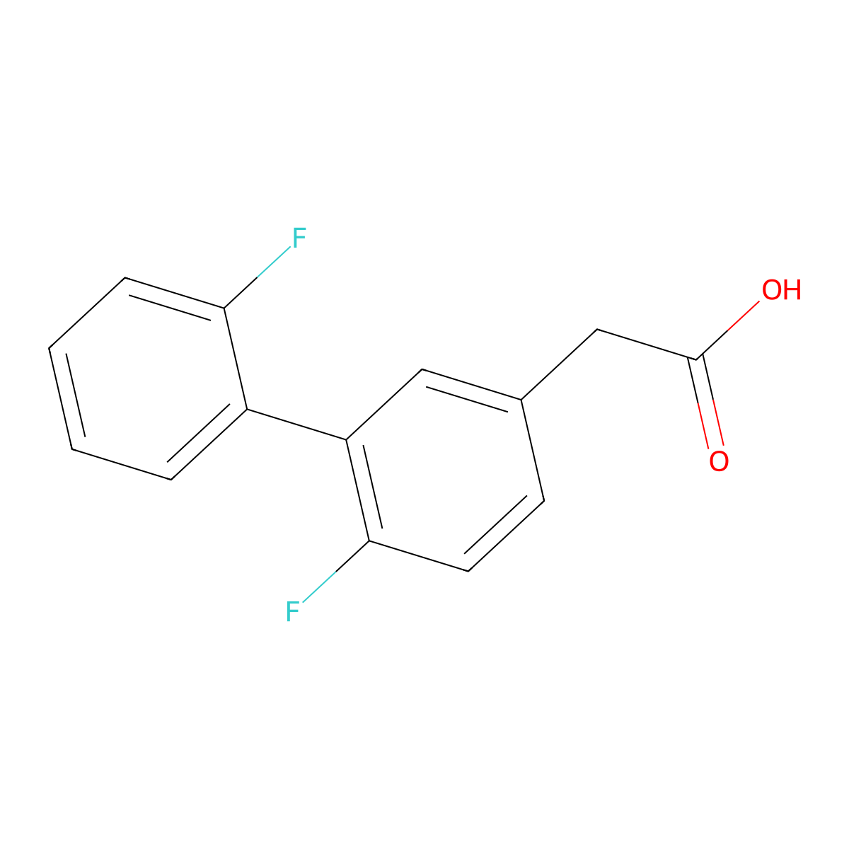 2-(2',6-Difluoro-[1,1'-biphenyl]-3-yl)acetic acid molecular structure, CAS 1214332-82-7