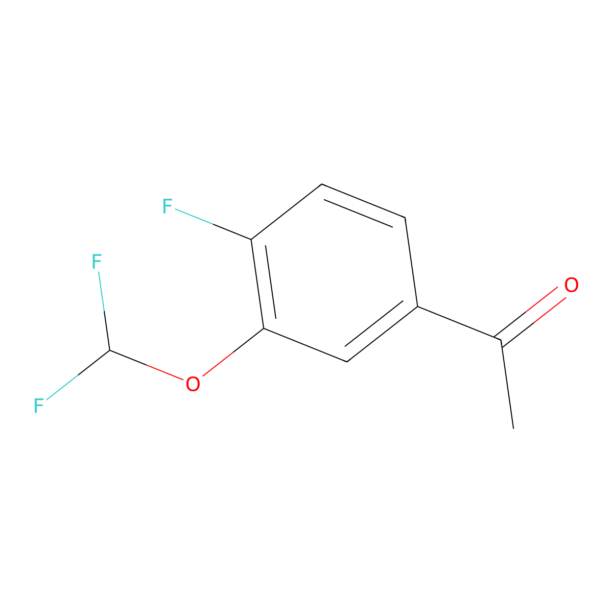 1-(3-(Difluoromethoxy)-4-fluorophenyl)ethanone molecular structure, CAS 1214333-01-3