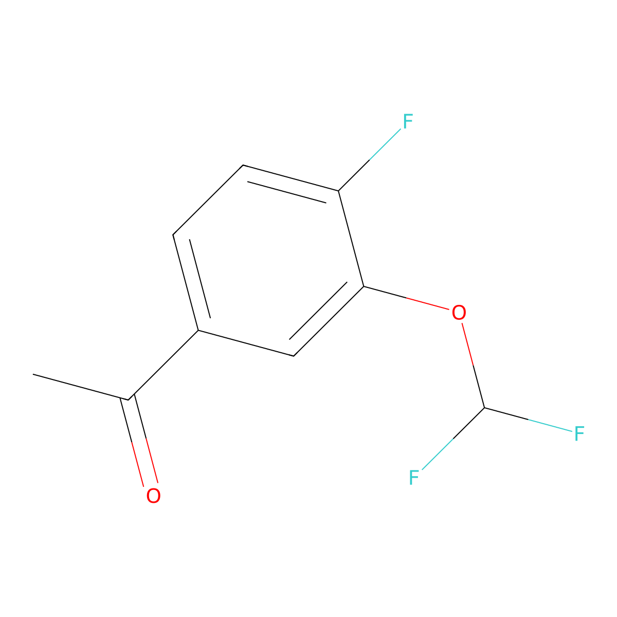 1-(3-(Difluoromethoxy)-4-fluorophenyl)ethanone molecular structure, CAS 1214333-01-3