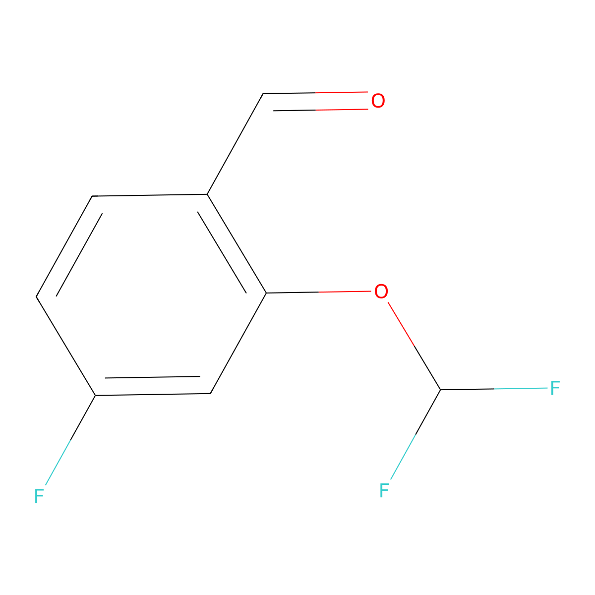 2-(Difluoromethoxy)-4-fluorobenzaldehyde molecular structure, CAS 1214333-04-6