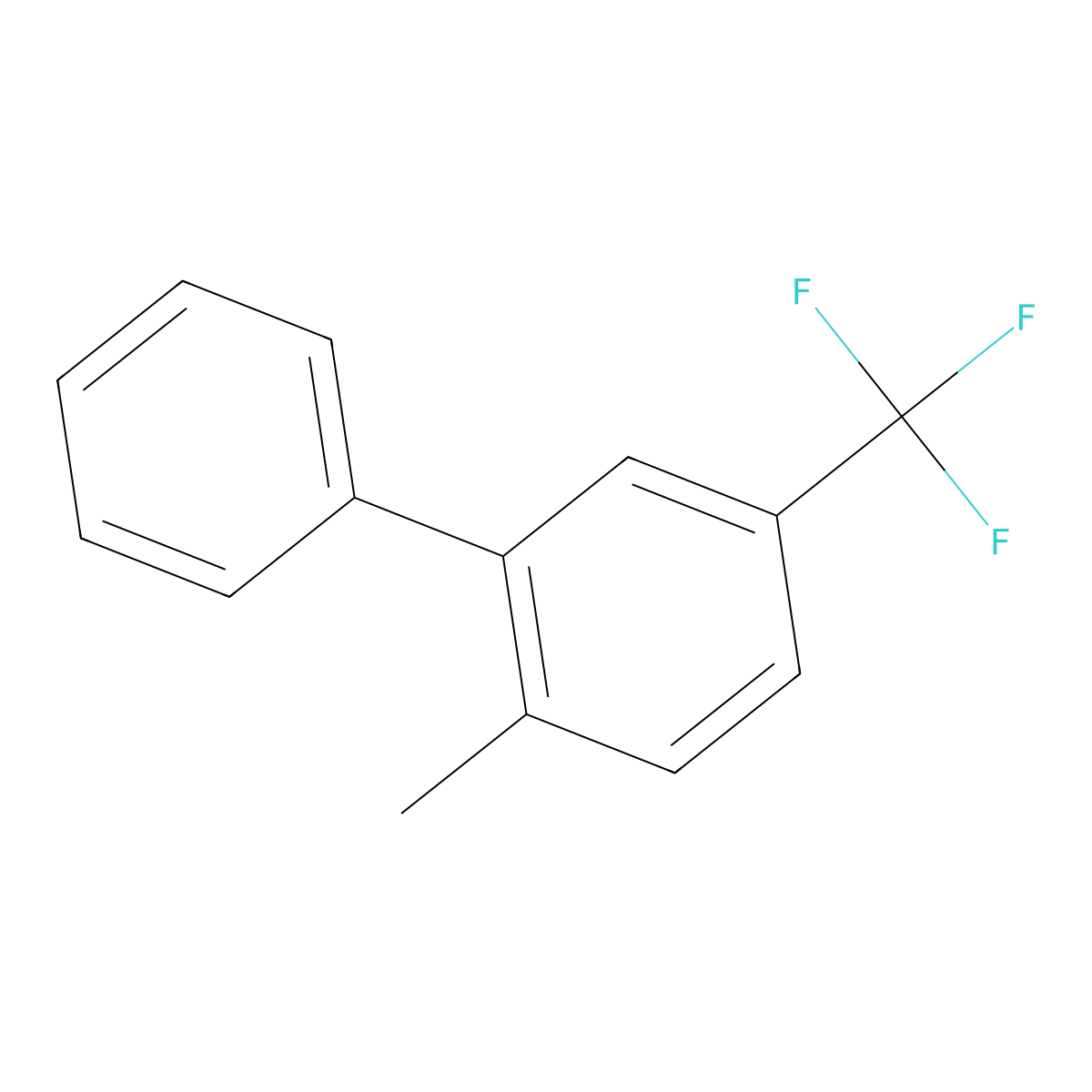 2-Methyl-5-(trifluoromethyl)biphenyl molecular structure, CAS 1214333-12-6