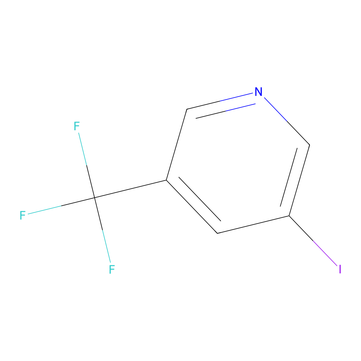 3-Iodo-5-(trifluoromethyl)pyridine molecular structure, CAS 1214333-22-8