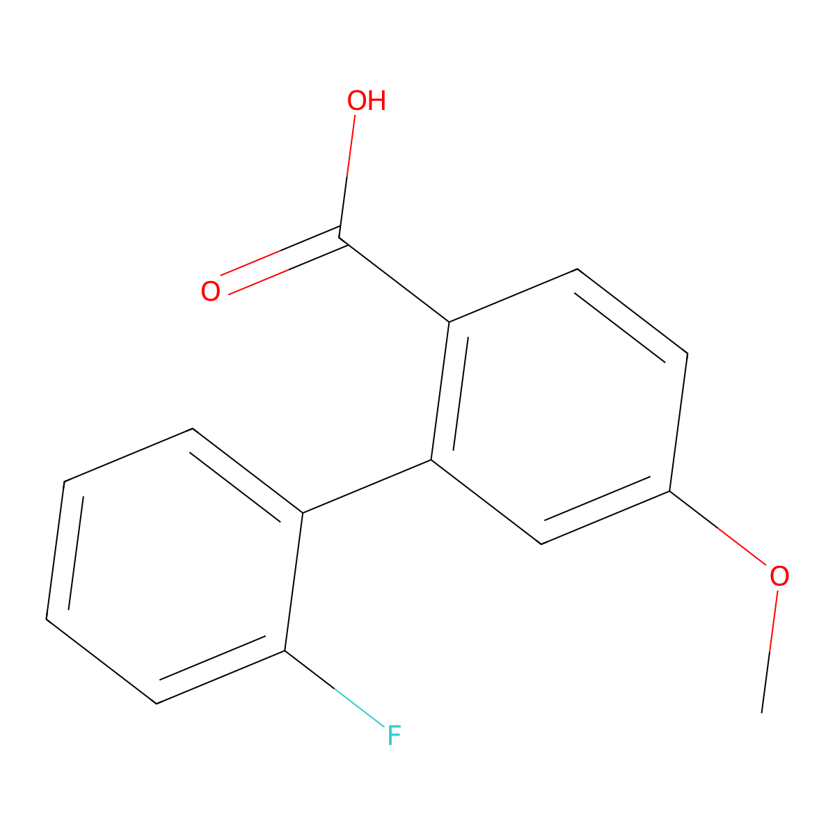 2-(2-Fluorophenyl)-4-methoxybenzoic acid molecular structure, CAS 1214333-25-1