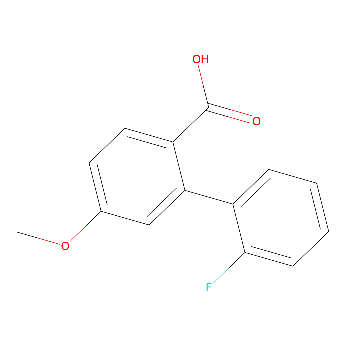 2-(2-Fluorophenyl)-4-methoxybenzoic acid molecular structure, CAS 1214333-25-1