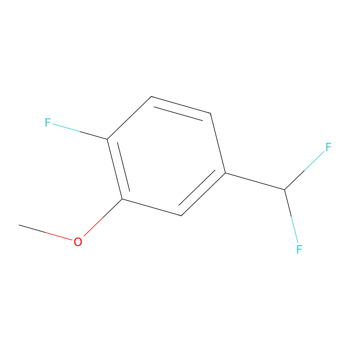 4-(Difluoromethyl)-1-fluoro-2-methoxybenzene molecular structure, CAS 1214333-36-4