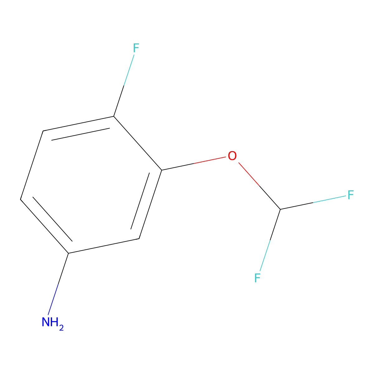 3-(Difluoromethoxy)-4-fluoroaniline molecular structure, CAS 1214333-37-5