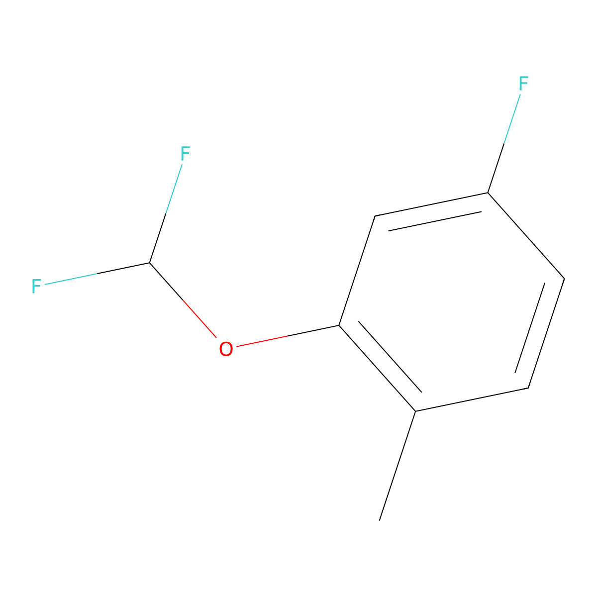 2-(Difluoromethoxy)-4-fluoro-1-methyl-benzene molecular structure, CAS 1214333-40-0
