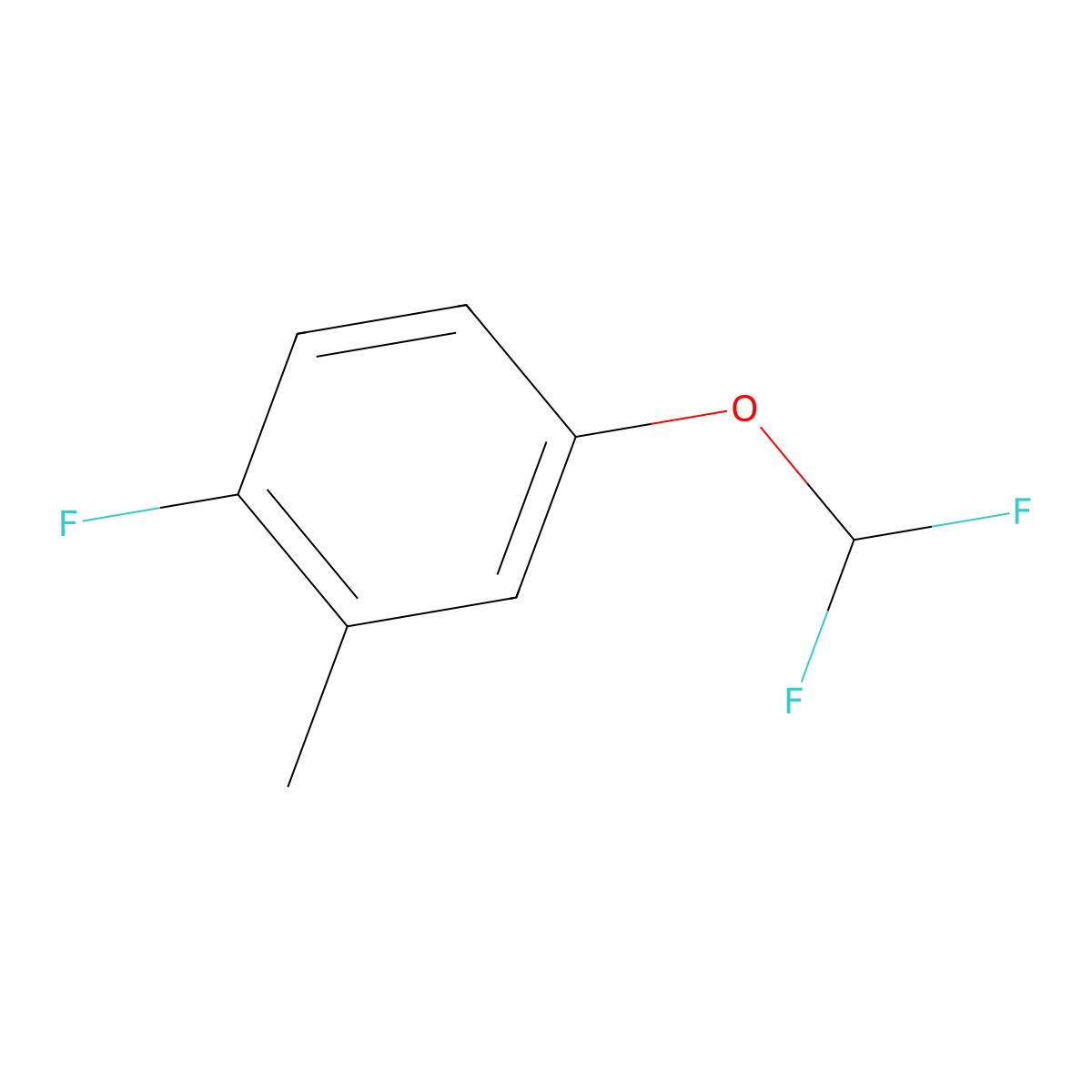 4-(Difluoromethoxy)-1-fluoro-2-methylbenzene molecular structure, CAS 1214333-46-6