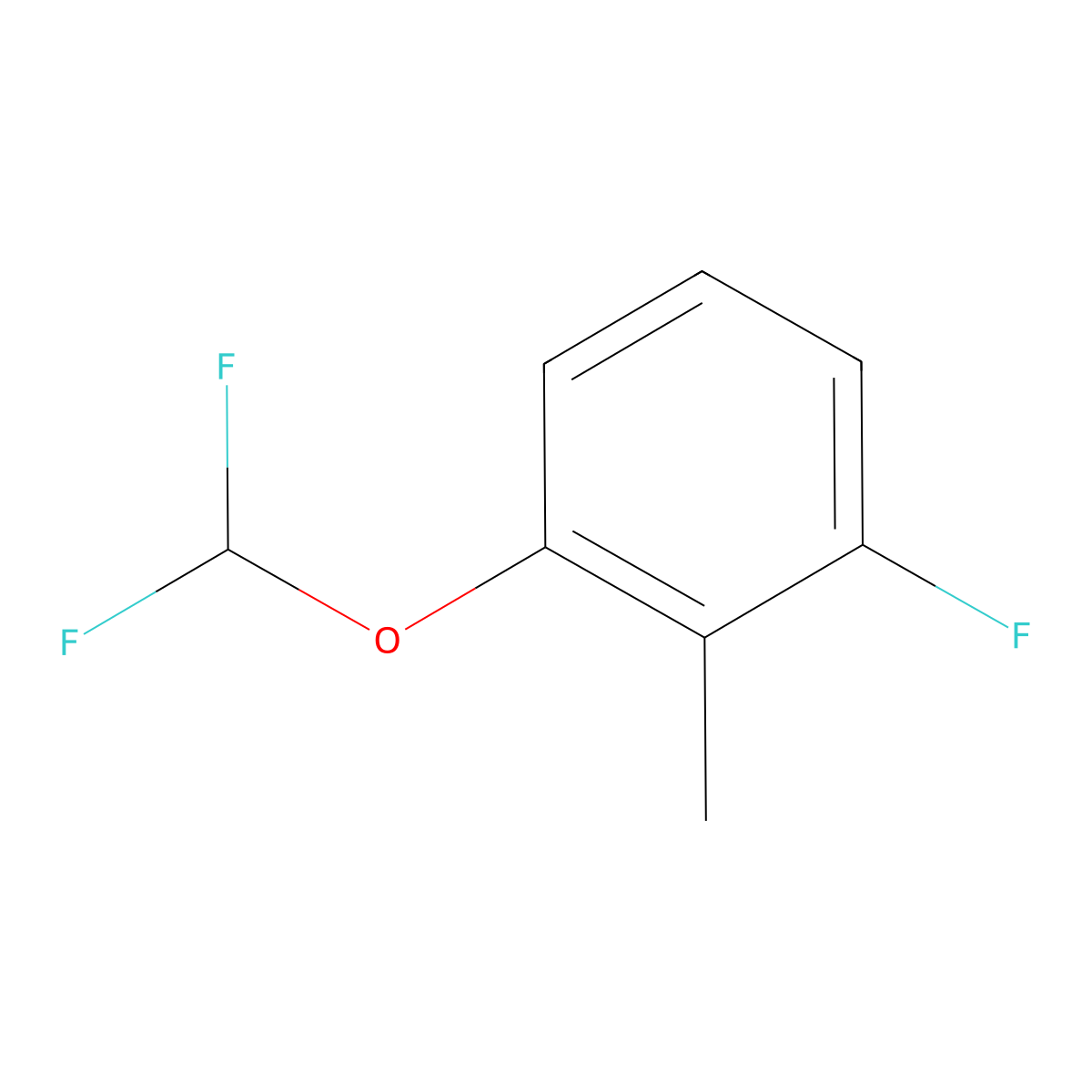 1-(Difluoromethoxy)-3-fluoro-2-methylbenzene molecular structure, CAS 1214333-52-4