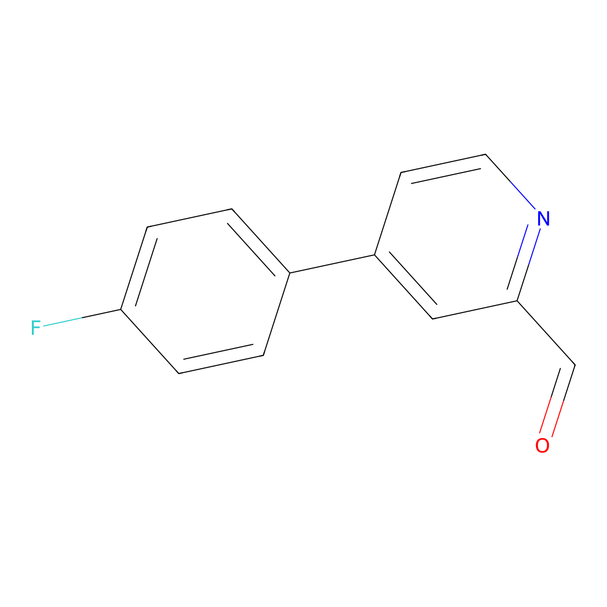 4-(4-Fluorophenyl)pyridine-2-carbaldehyde molecular structure, CAS 1214333-57-9