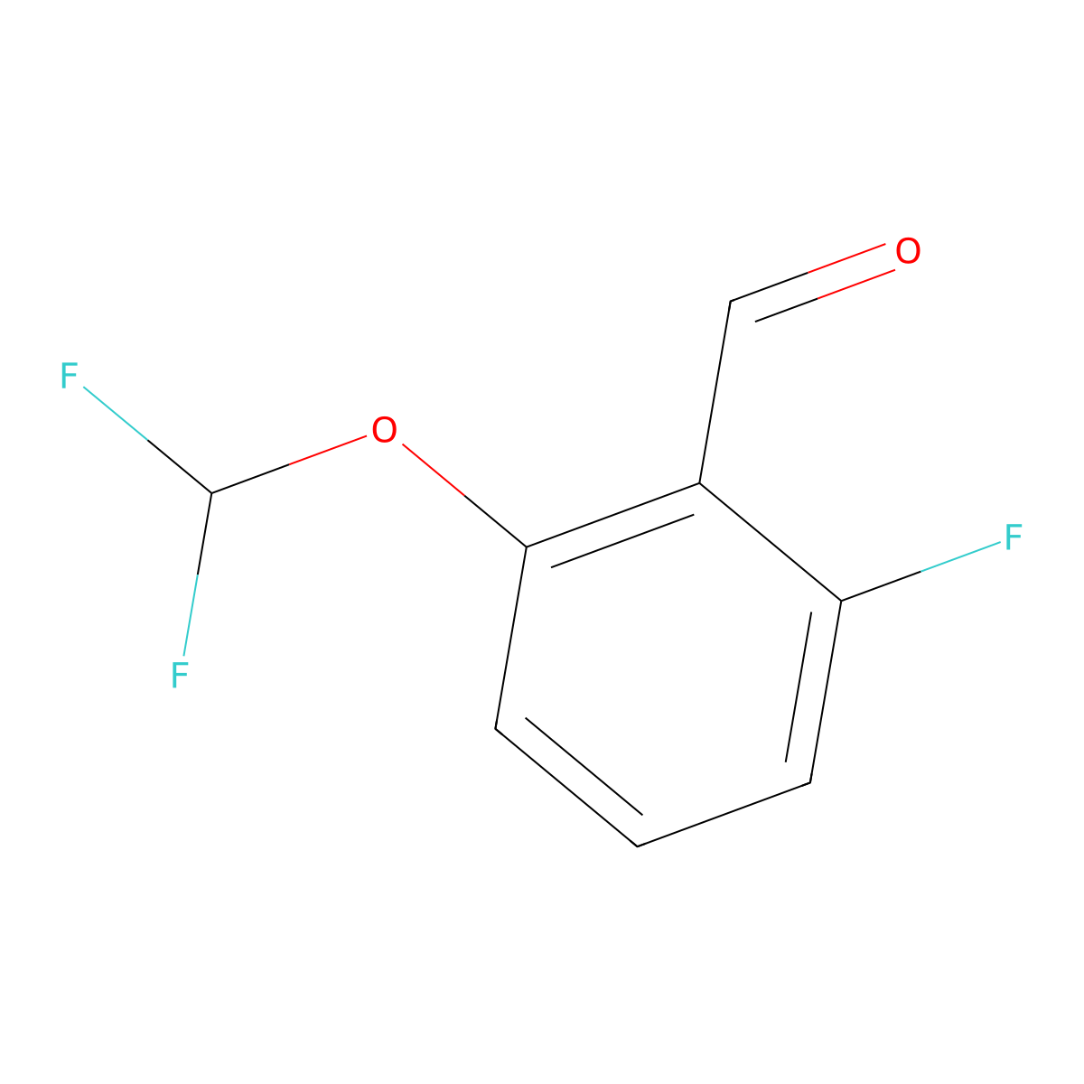 2-(Difluoromethoxy)-6-fluorobenzaldehyde molecular structure, CAS 1214333-68-2