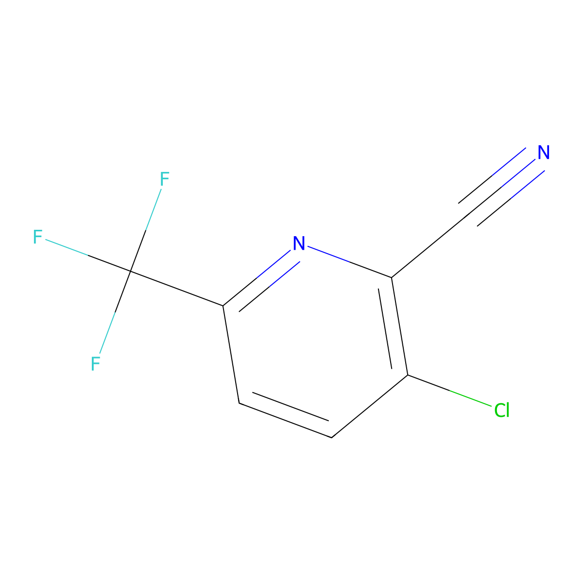 3-Chloro-6-(trifluoromethyl)picolinonitrile molecular structure, CAS 1214333-69-3