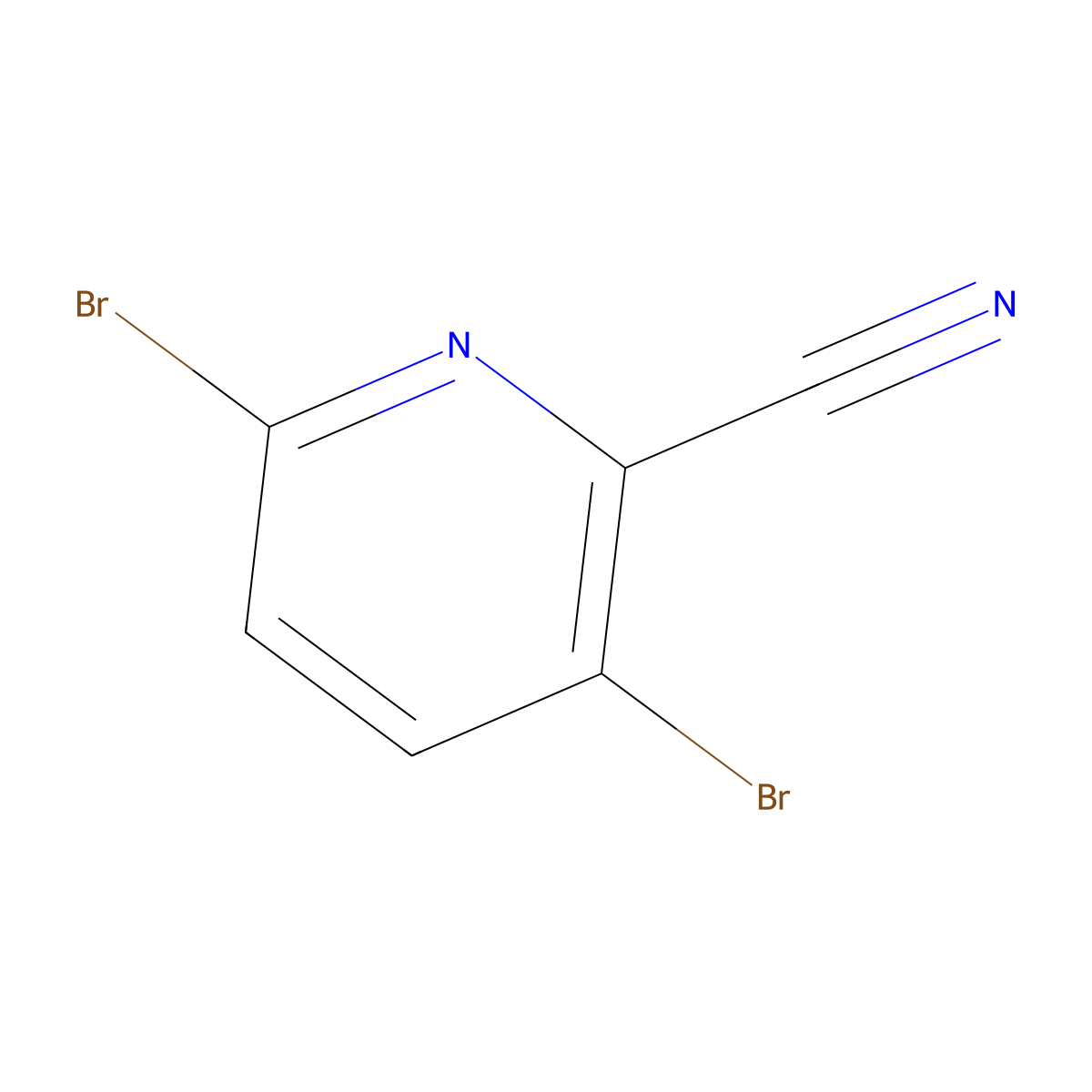 3,6-Dibromopicolinonitrile molecular structure, CAS 1214333-88-6