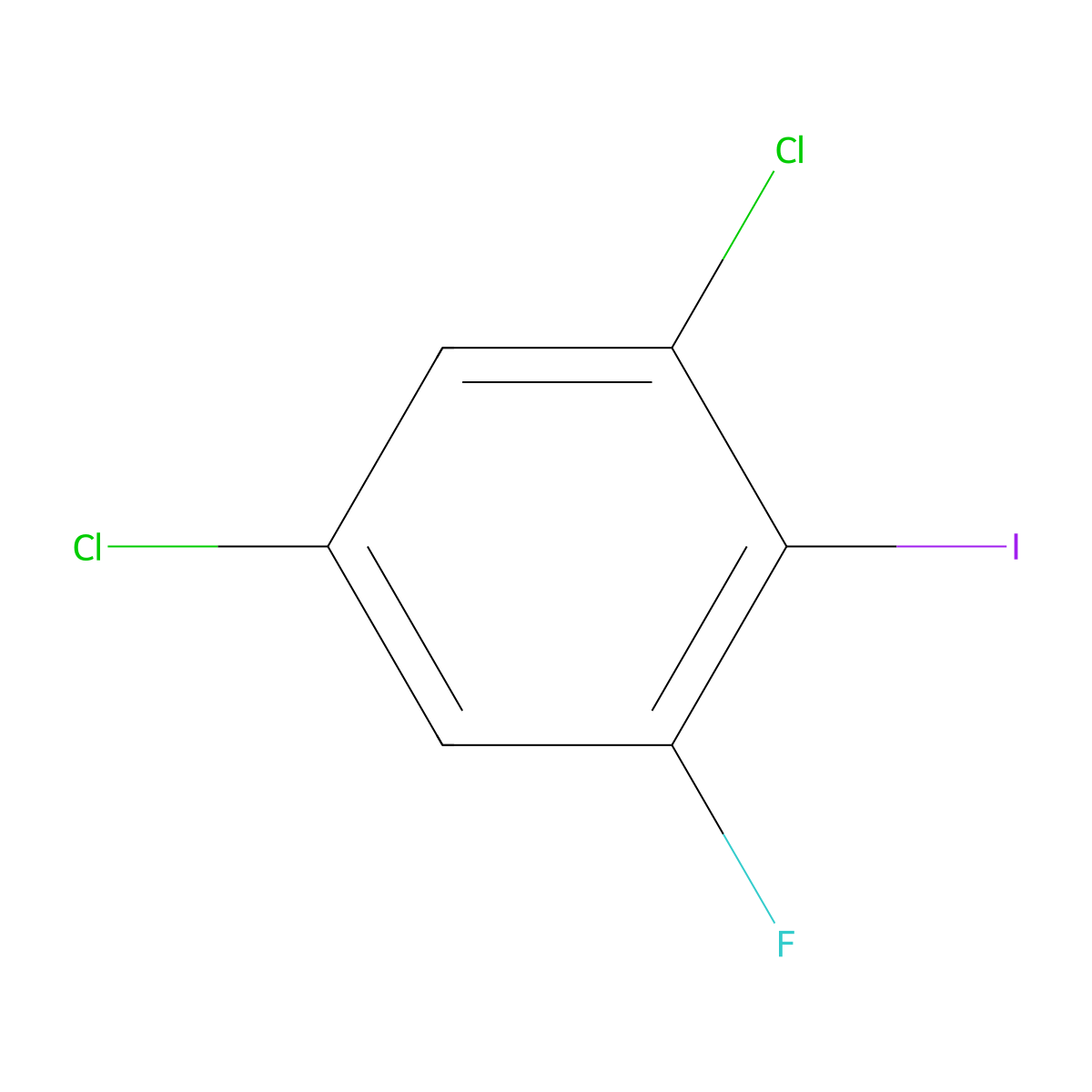2,4-Dichloro-6-fluoroiodobenzene molecular structure, CAS 1214333-91-1