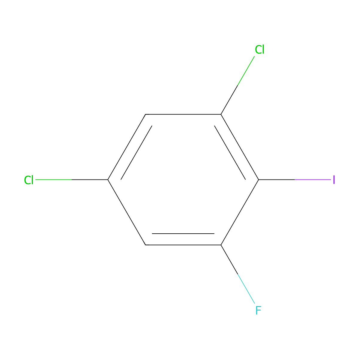 2,4-Dichloro-6-fluoroiodobenzene molecular structure, CAS 1214333-91-1