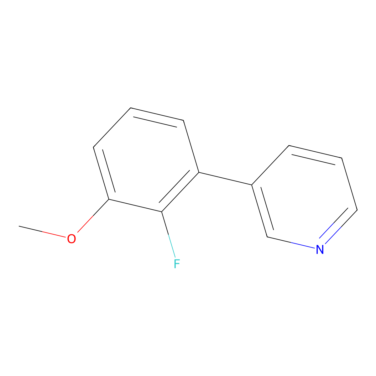 3-(2-Fluoro-3-methoxyphenyl)pyridine molecular structure, CAS 1214333-92-2
