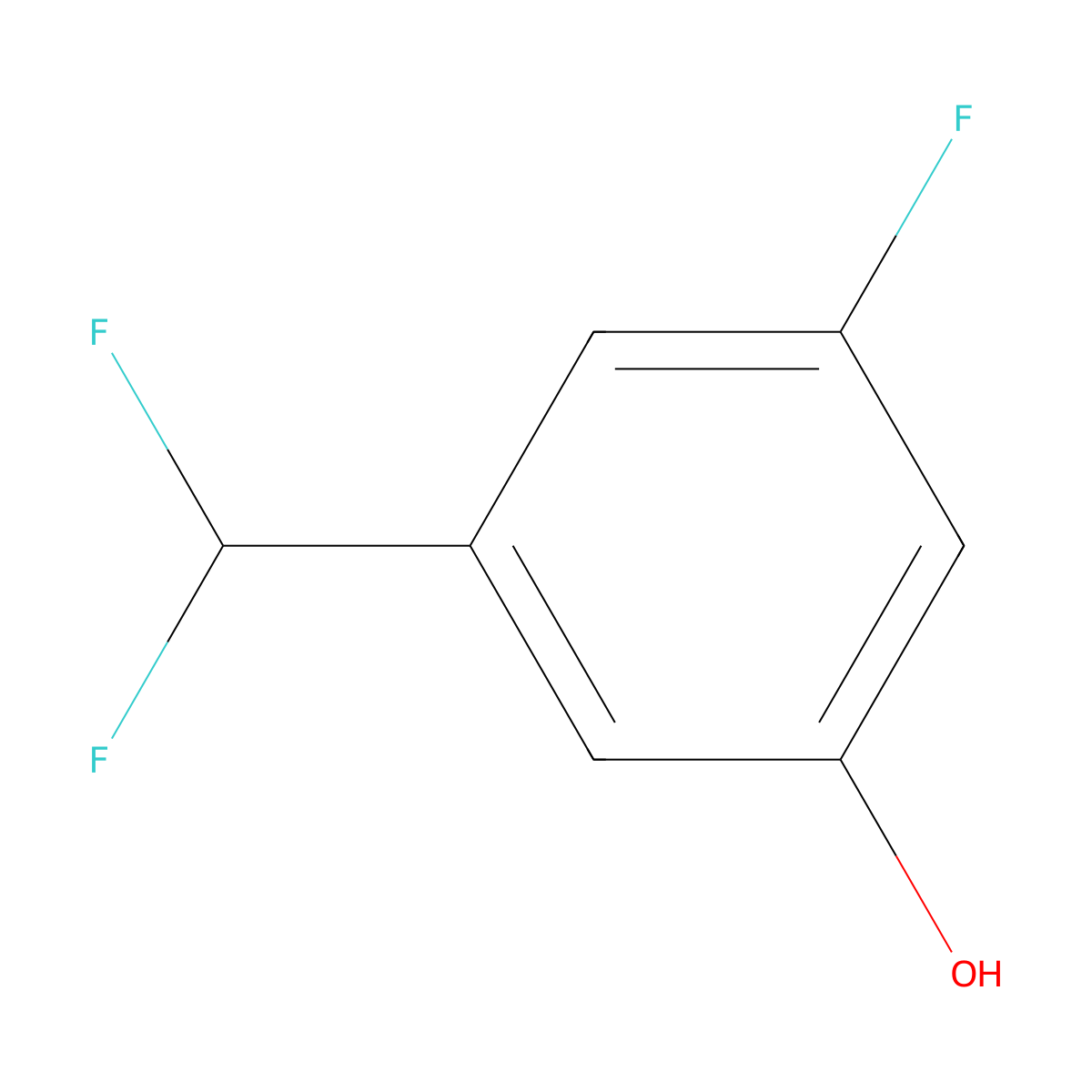 3-(Difluoromethyl)-5-fluorophenol molecular structure, CAS 1214333-96-6
