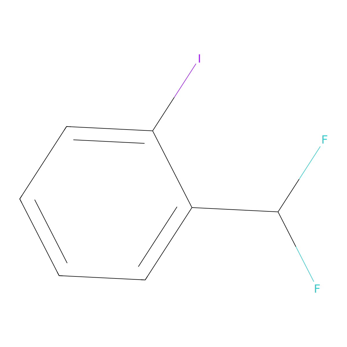 1-(Difluoromethyl)-2-iodobenzene molecular structure, CAS 1214334-19-6