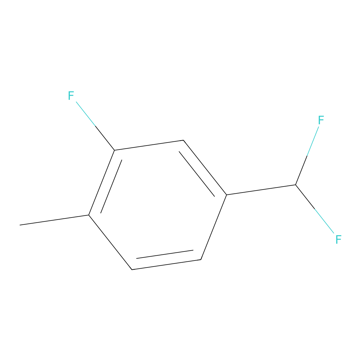 4-(Difluoromethyl)-2-fluoro-1-methylbenzene molecular structure, CAS 1214334-21-0
