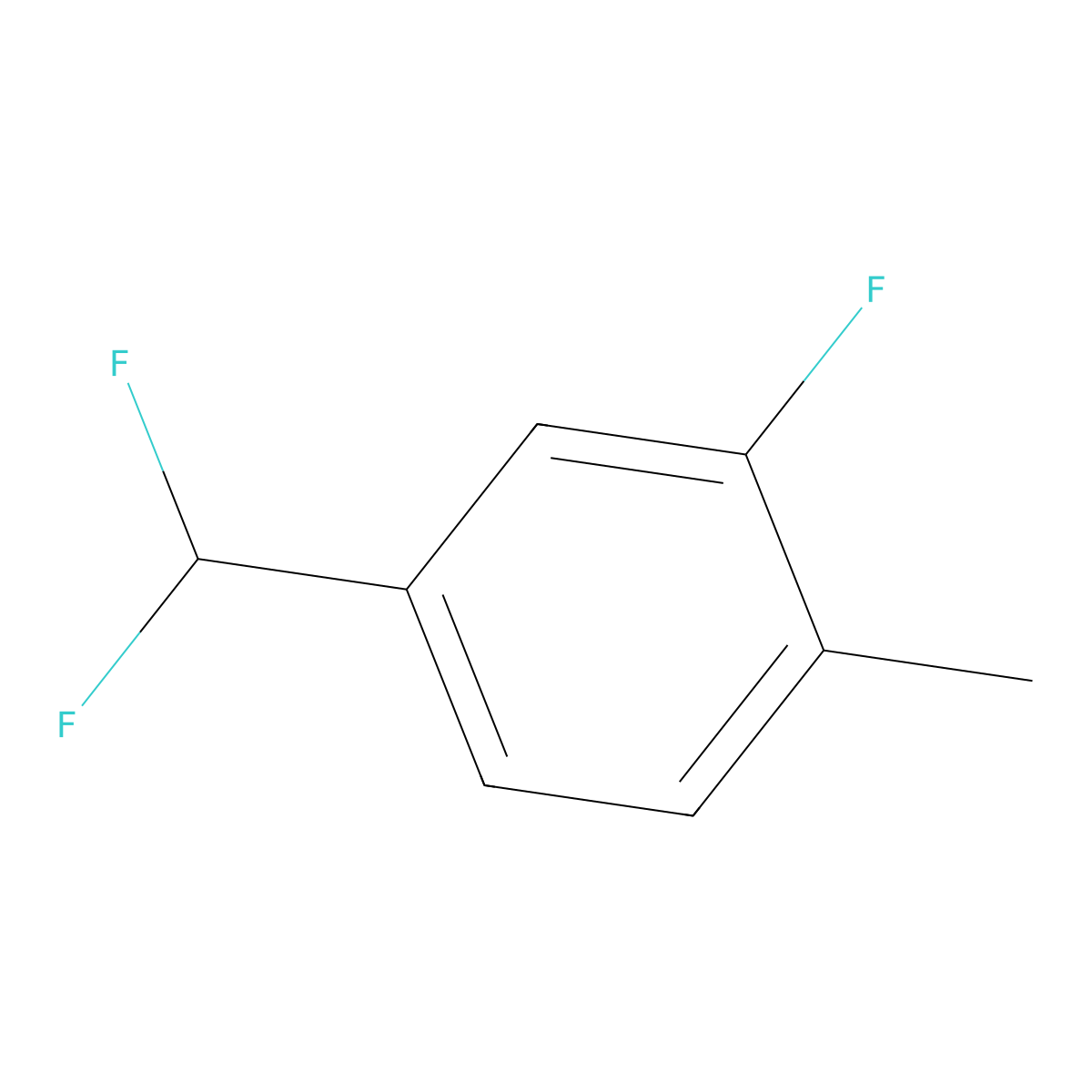 4-(Difluoromethyl)-2-fluoro-1-methylbenzene molecular structure, CAS 1214334-21-0