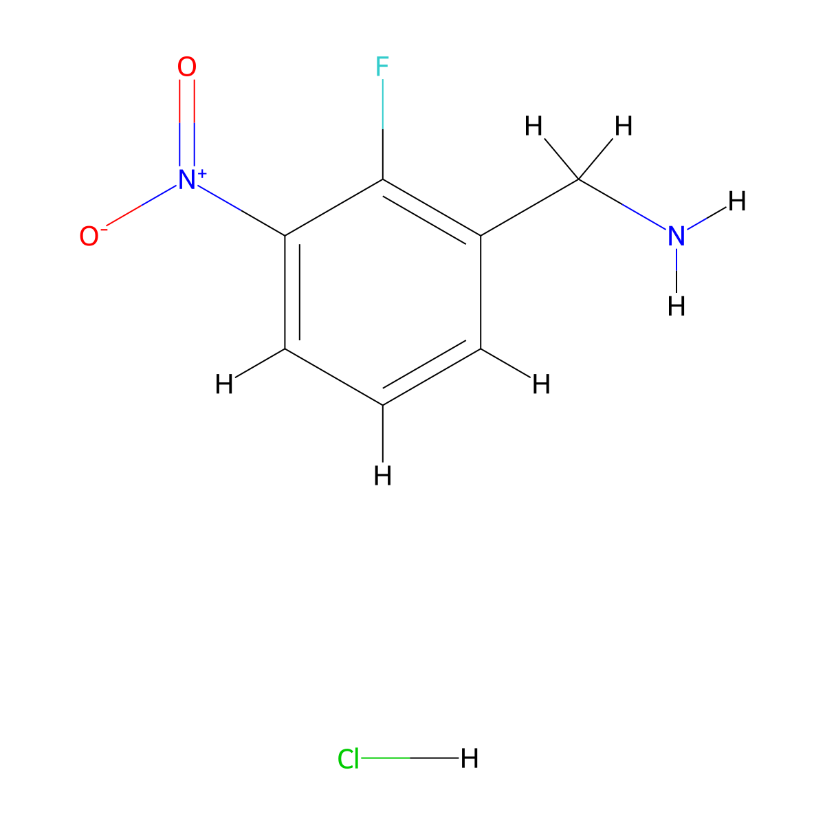 2-Fluoro-3-nitrobenzylamine hydrochloride molecular structure, CAS 1214334-34-5
